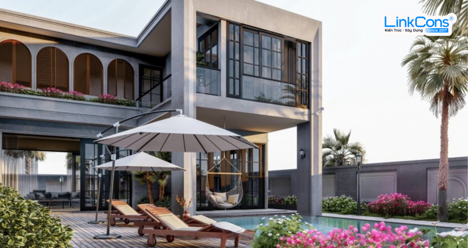 Thiết kế biệt thự cao cấp - Xây nhà trọn gói Linkcons