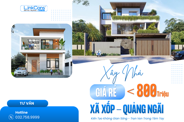 Xây Nhà Giá Rẻ Dưới 800 Triệu Xã Xốp Quảng Ngãi – Không Gian Sống Trọn Vẹn Trong Tầm Tay