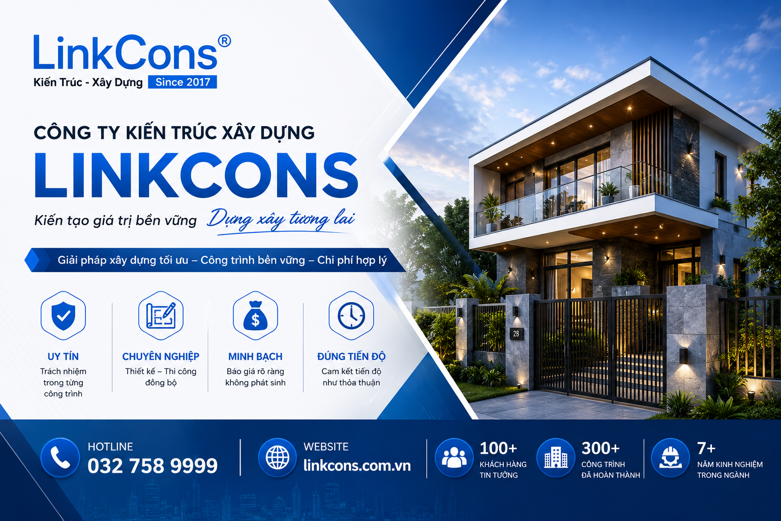 Nhà thầu xây dựng Gia Lai – Tối ưu chi phí, kiểm soát chất lượng cùng Công Ty Kiến Trúc Xây Dựng Linkcons