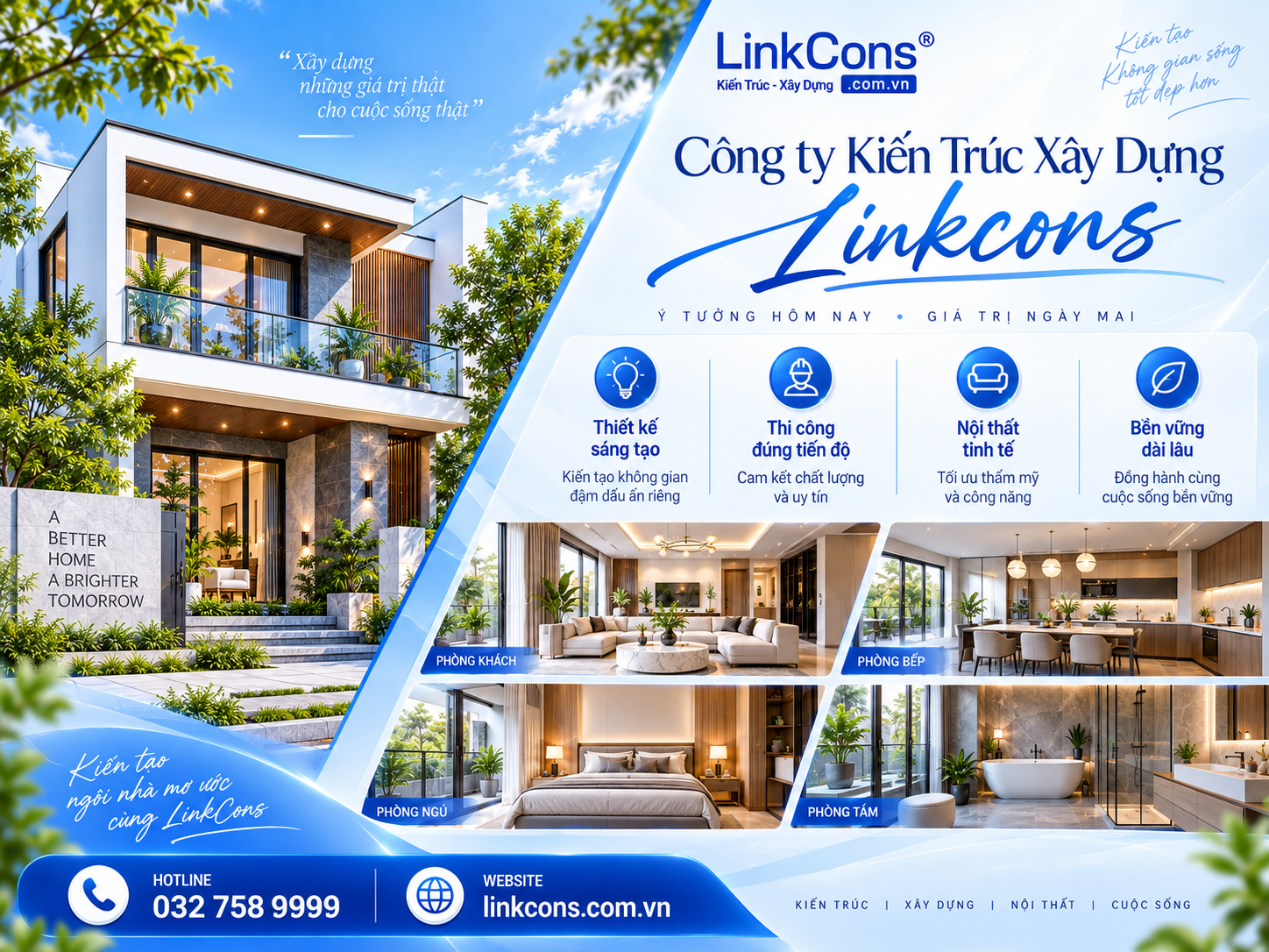 Thiết kế thi công biệt thự Gia Lai – Kiểm Soát Chi Phí, Tiến Độ Và Chất Lượng Công Trình cùng Công Ty Kiến Trúc Xây Dựng Linkcons